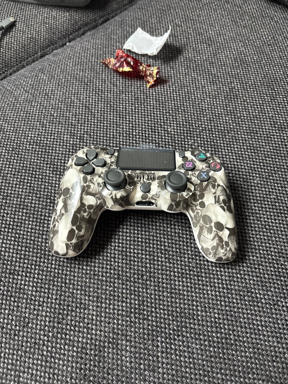 Draadloze Controller voor PS4/PS3/iOS/PC - Skull Design, Ophalen, Zo goed als nieuw, Controller, PlayStation 4