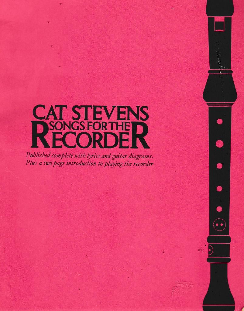 Cat Stevens Songs For The recorder ( 211 ), Muziek en Instrumenten, Bladmuziek, Gebruikt, Verzenden, Klassiek, Blokfluit
