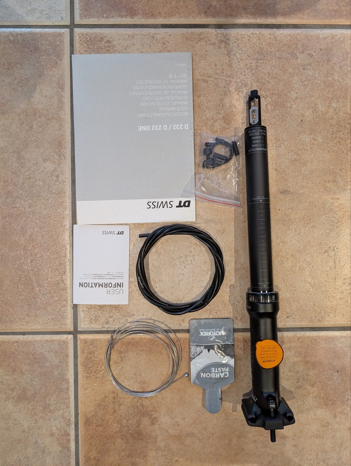 DT Swiss D 232 ONE Carbon Dropperpost 27.2mm 60mm, Gravelbike, DT Swiss, Nieuw, Ophalen of Verzenden