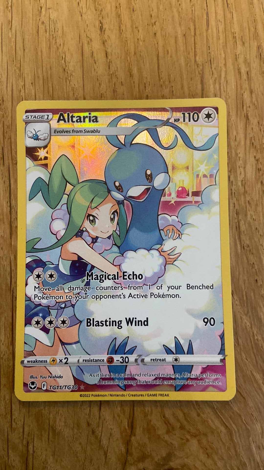 Altaria pokemon kaart, Verzenden, Zo goed als nieuw, Losse kaart, Foil