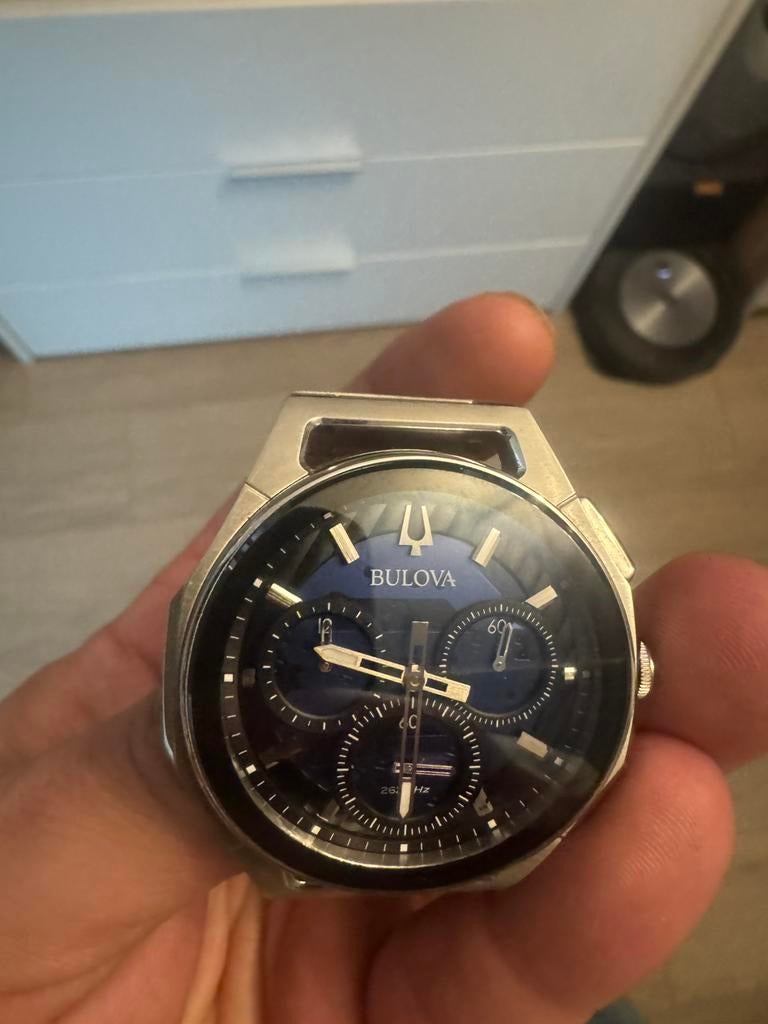 Bulova curve chonograf horloge, Ophalen of Verzenden, Zo goed als nieuw, Staal, Overige merken
