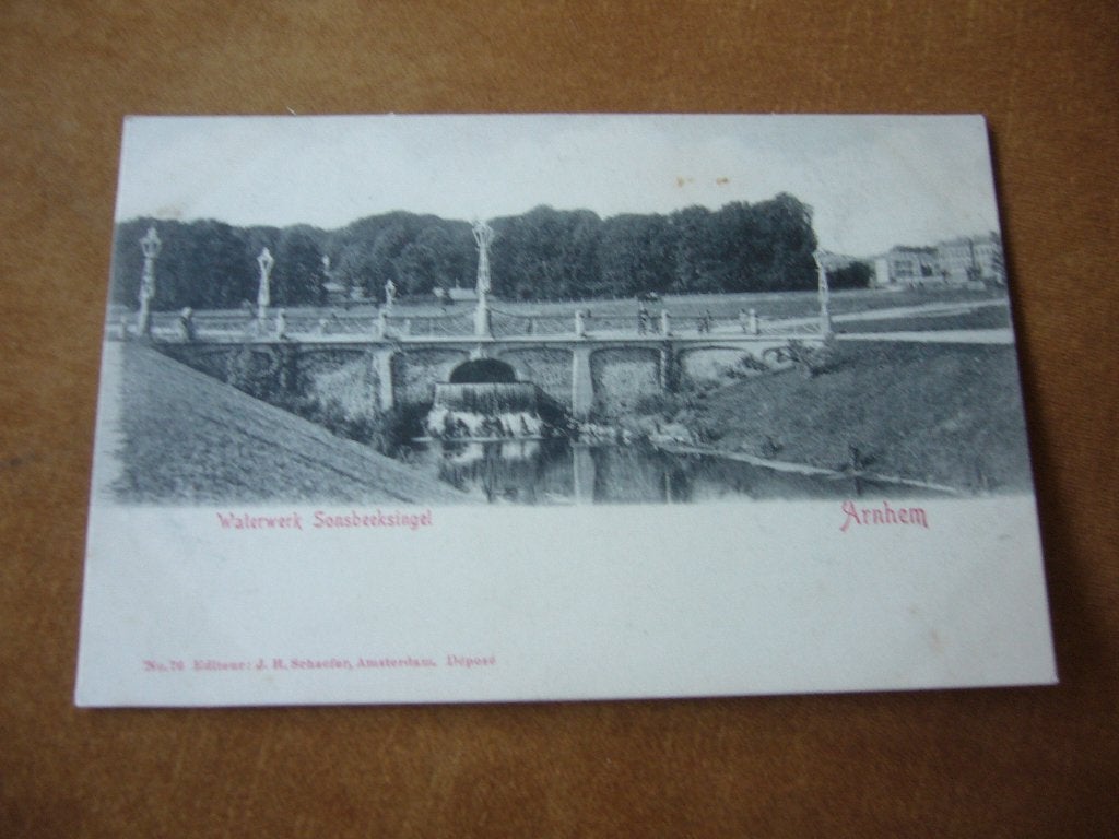 ARNHEM  =  WATERWERK SONSBEEKSINGEL  BRIEFKAART, Ophalen of Verzenden, Voor 1920, Ongelopen, Gelderland