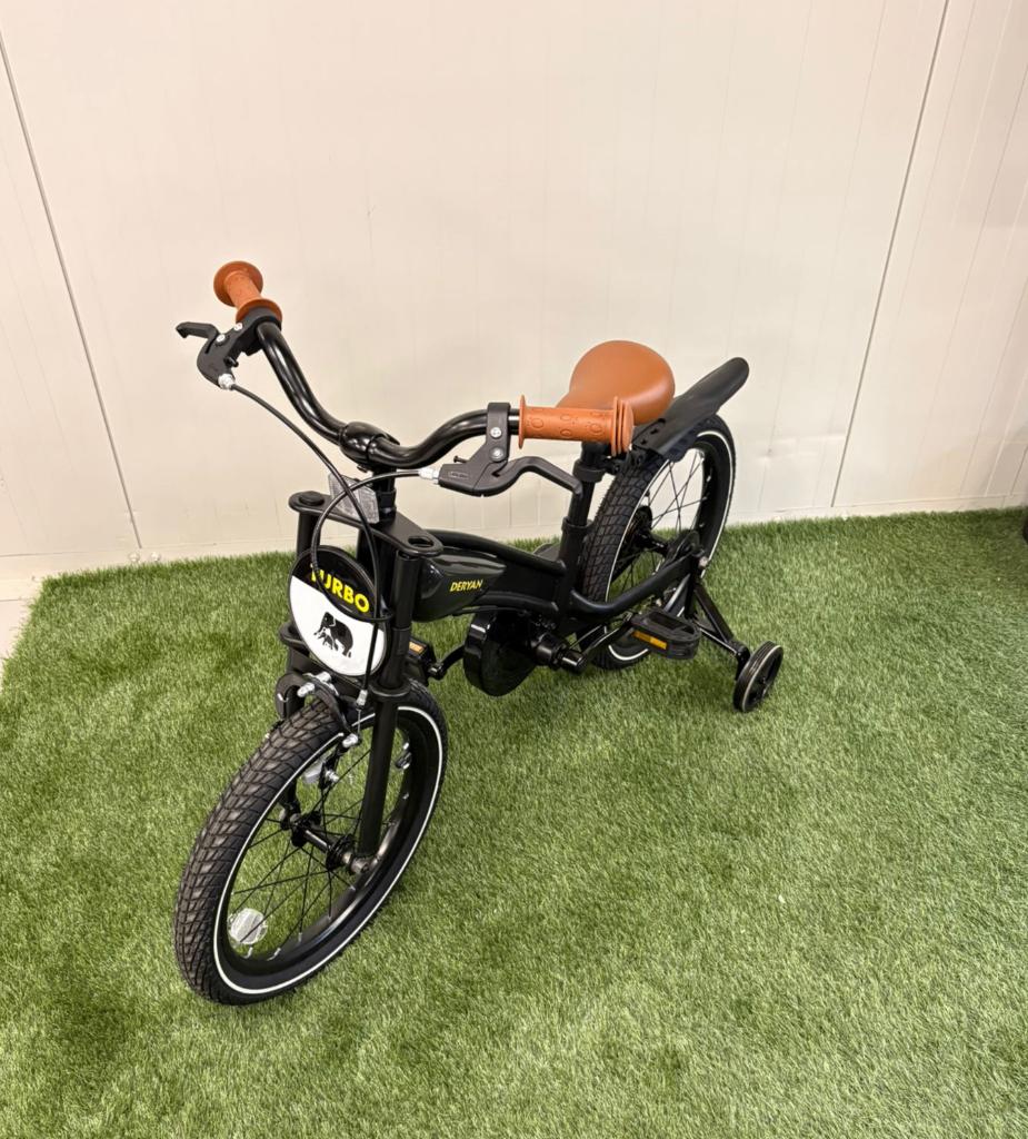 Deryan Kinderfiets Turbo 14 en 16 inch 3-in-1 model, Ophalen of Verzenden, Zo goed als nieuw
