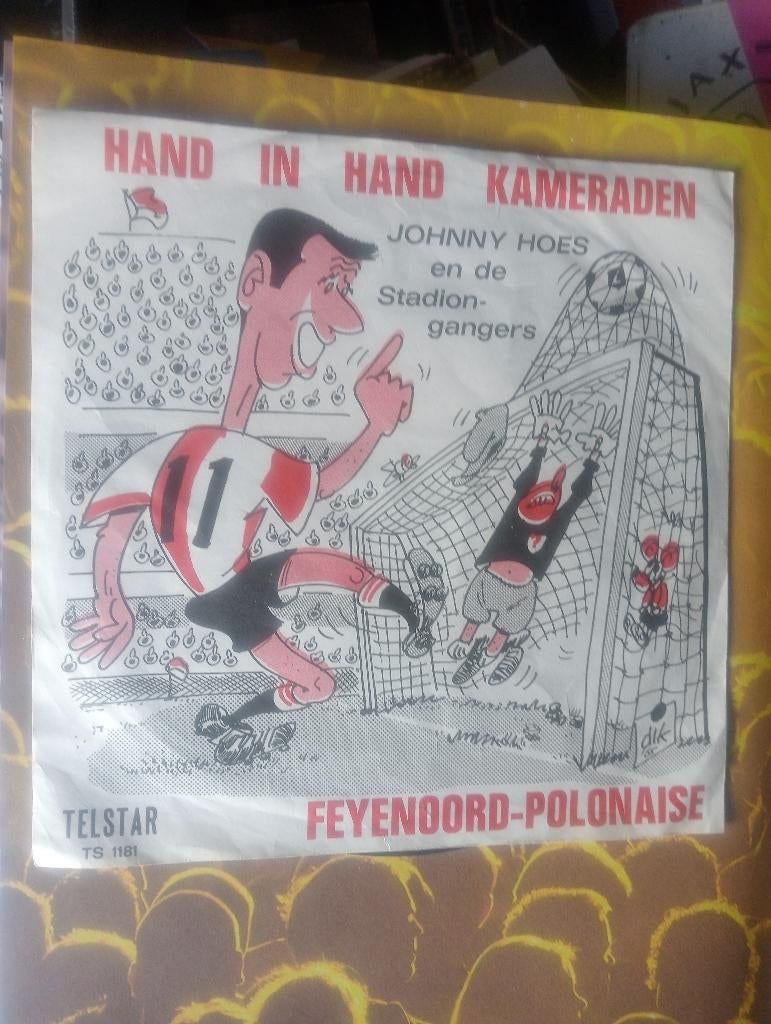 Feyenoord single Johnny Hoes telstar label, Verzenden, Originele persing, 7 inch, Single