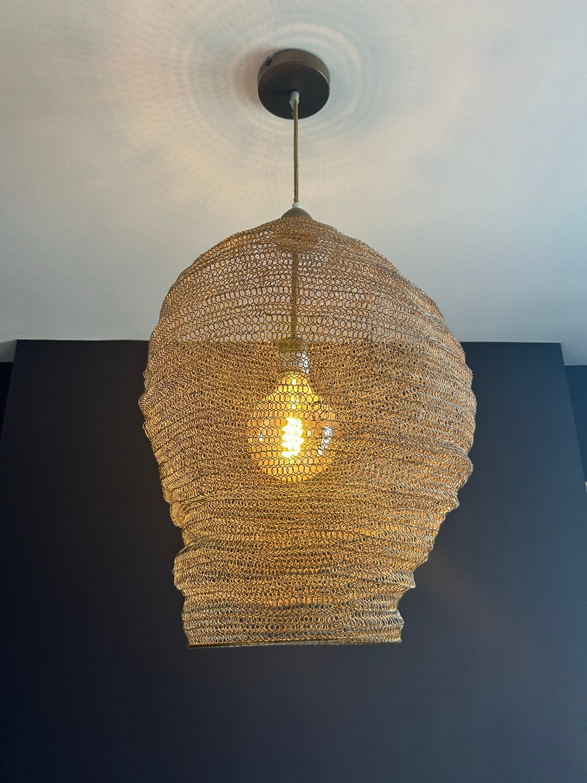 Light & Living hanglamp Nina gaas 38cm doorsnee, Huis en Inrichting, Lampen | Hanglampen, Ophalen, Zo goed als nieuw, Metaal, E27 (groot)