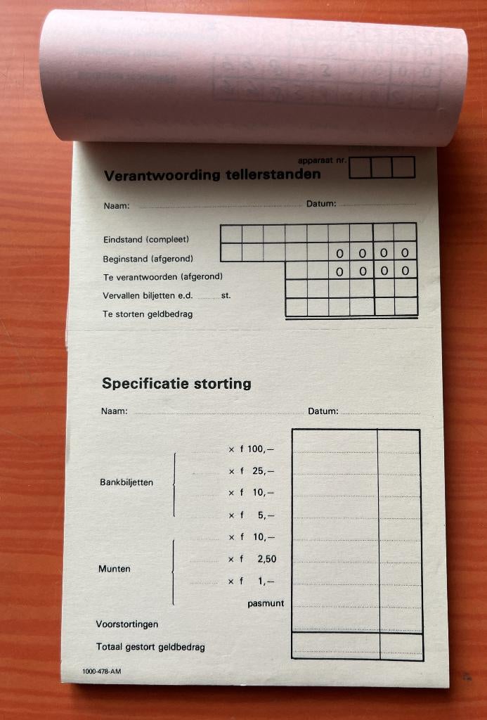 beckson afrekenblok, Verzamelen, Spoorwegen en Tramwegen, Ophalen of Verzenden, Gebruikt, Bus of Metro, Overige typen