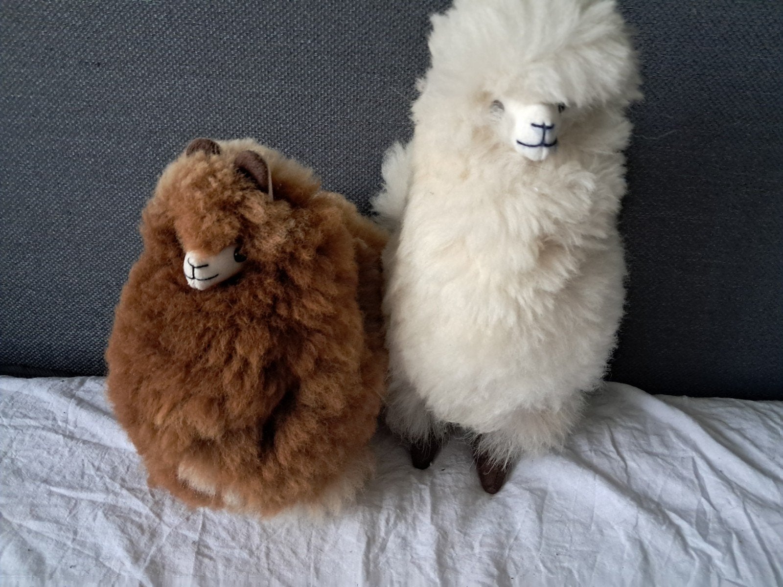 Leuke zachte alpaca knuffels - Wit en Bruin, Ophalen