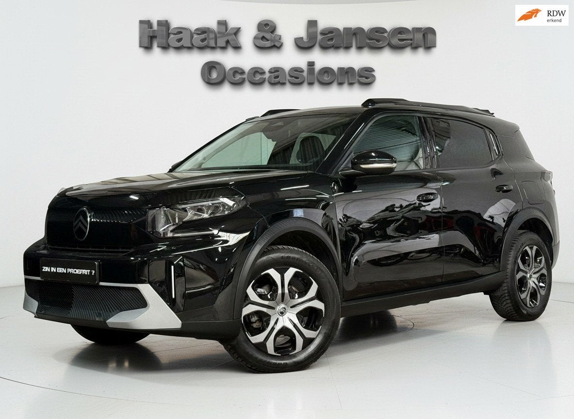 Citroen C3 Aircross Hybrid 145pk Plus Automaat - camera, 145 pk, Stof, Zwart, Overige carrosserieën