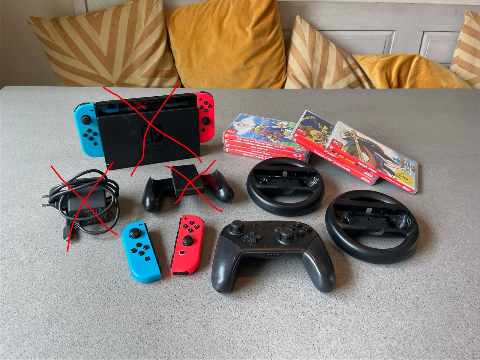 Nintendo Switch accessoires & games (ook los te koop!), Spelcomputers en Games, Ophalen of Verzenden, Zo goed als nieuw, Met 2 controllers