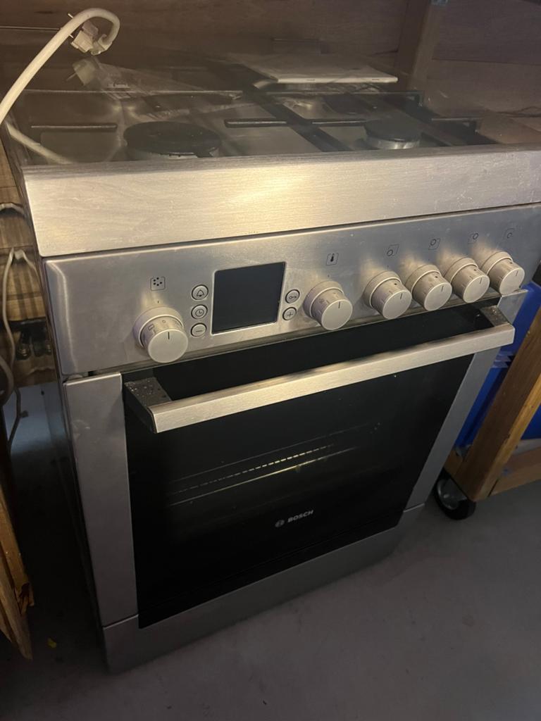 Bosch HSV 744055N Oven 4x Gaspit glasplaat, Ophalen, 4 kookzones, Zo goed als nieuw, Gas