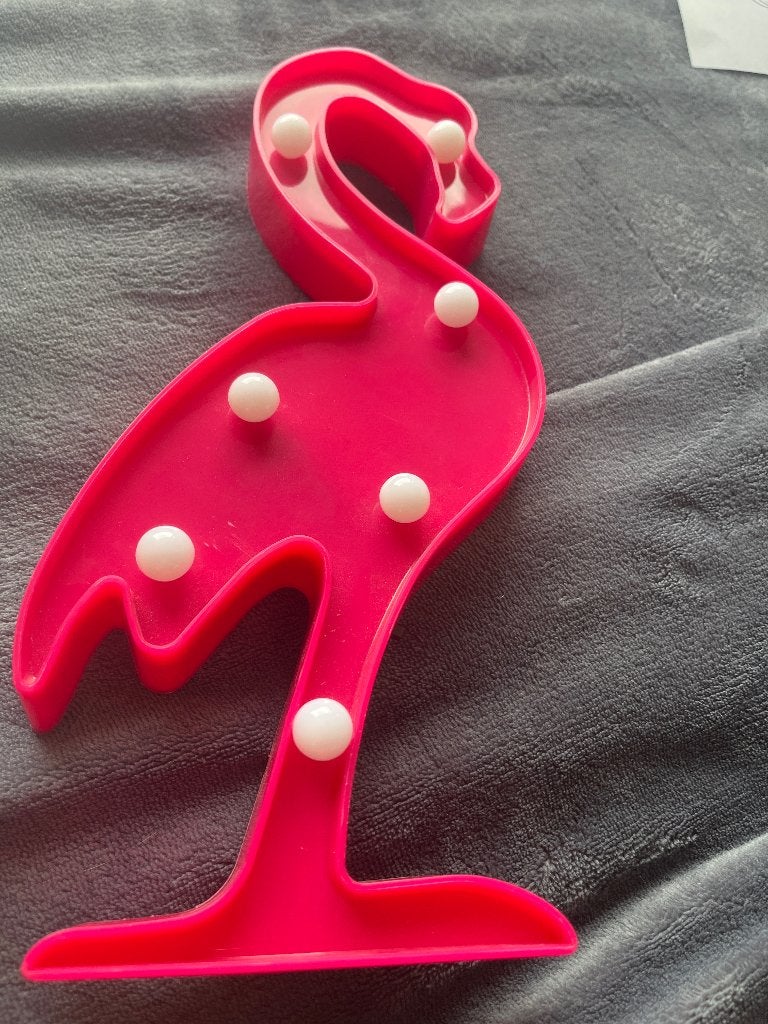 Flamingo lampje, Ophalen of Verzenden, Zo goed als nieuw, E27 (groot), Led-lamp
