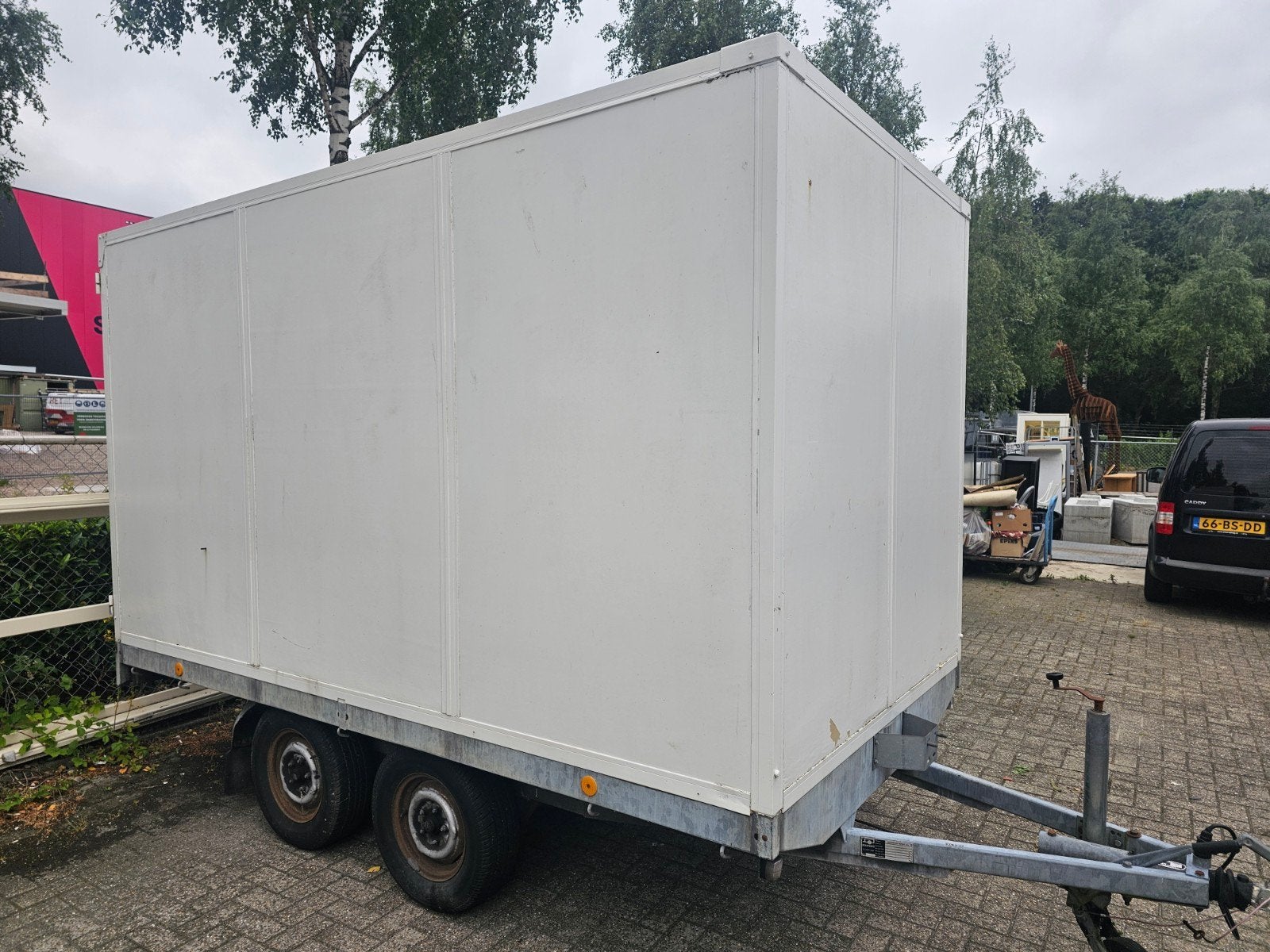 Hapert Gesloten Aanhanger Dubbelasser - 336x182x190, Gebruikt, Ophalen of Verzenden, Onbekend, Onbekend