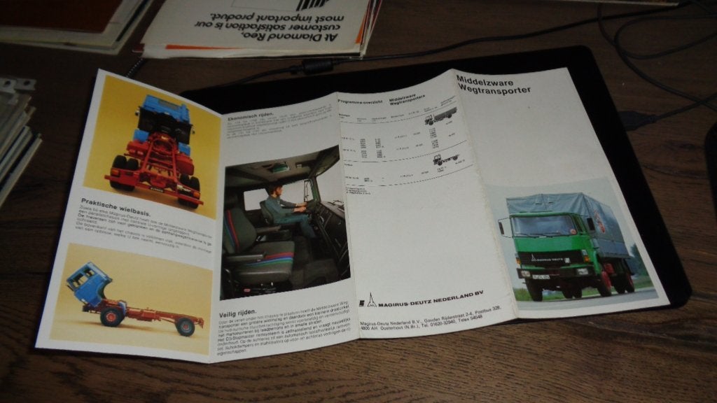Folder Magirus-Deutz Middelzware Wegtransporters, Verzenden, Nieuw, Overige merken