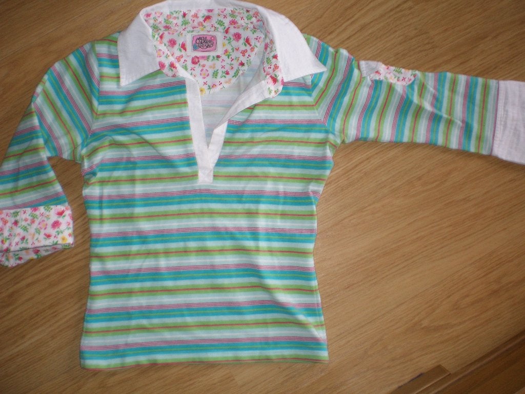 Gestreept Shirt O’Bleu Met Driekwart Mouwen, Kleding | Dames, Ophalen of Verzenden, Zo goed als nieuw, Korte mouw, Maat 36 (S)