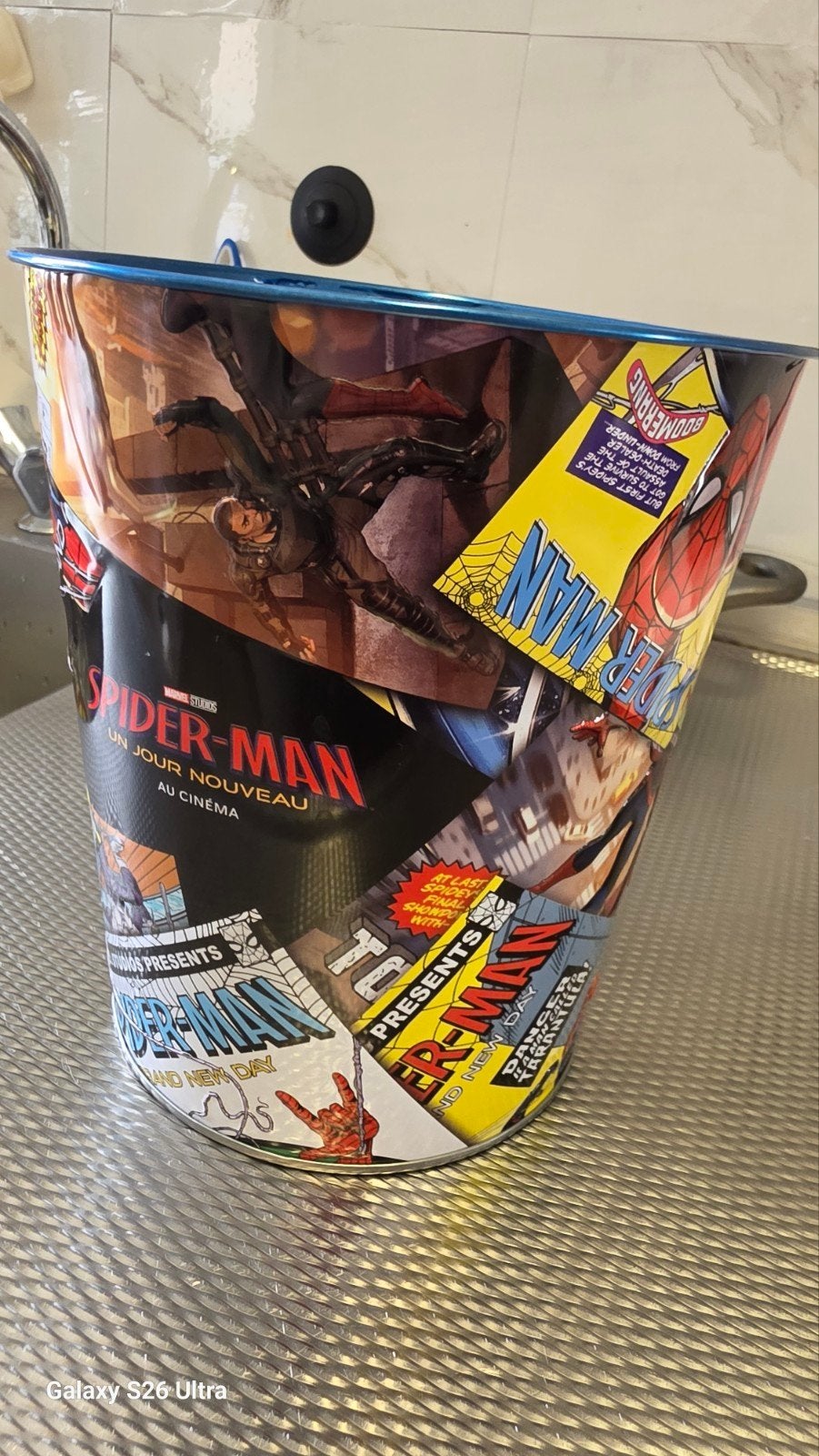 Spider-Man Prullenbak - Metaal - Zo goed als nieuw, Ophalen of Verzenden
