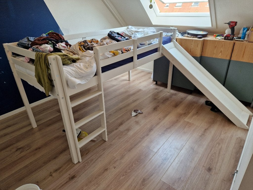 Half hoogslaper met glijbaan, Ophalen, Gebruikt, Hoogslaper