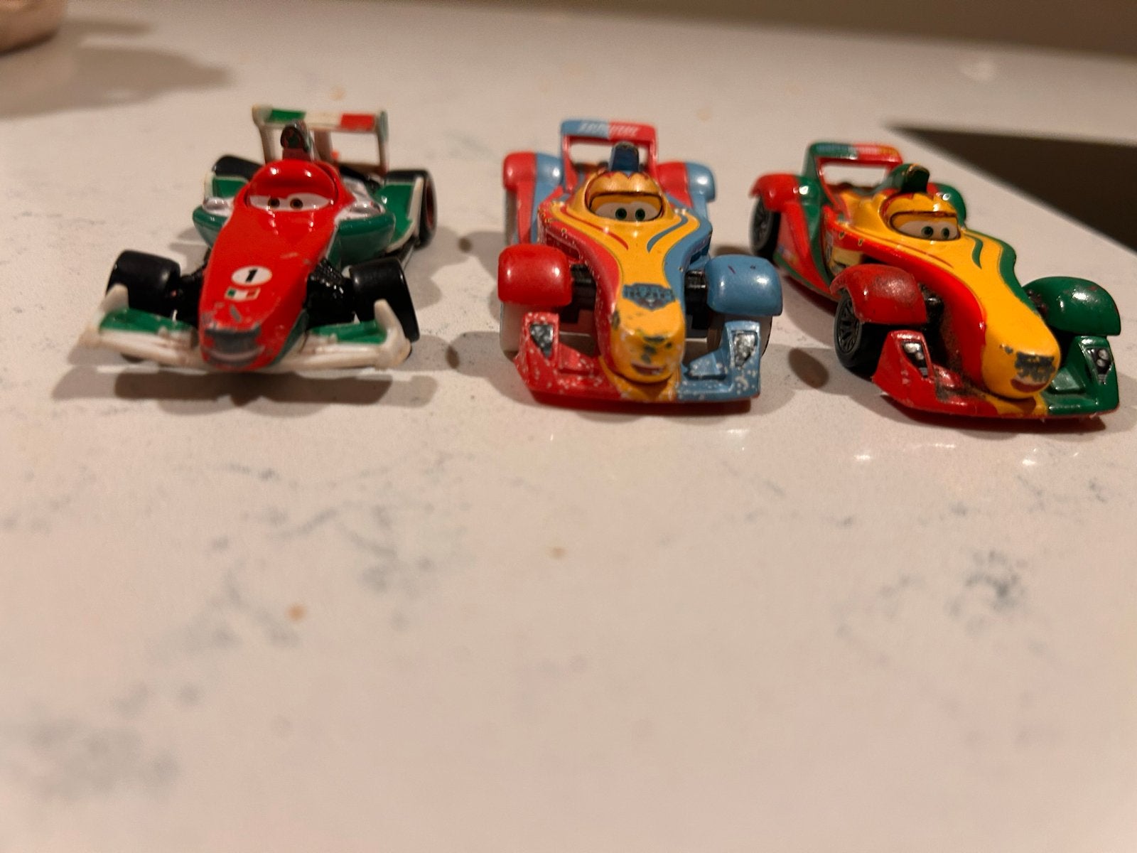 Cars 3 Formule 1 Racewagens - 3 stuks, Kinderen en Baby's, Speelgoed | Speelgoedvoertuigen, Ophalen of Verzenden, Gebruikt
