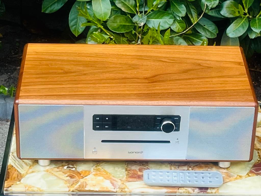 SONORO Prestige All-in-One-Muzieksysteem - Walnoot/Zilver, Audio, Tv en Foto, Ophalen of Verzenden, Zo goed als nieuw