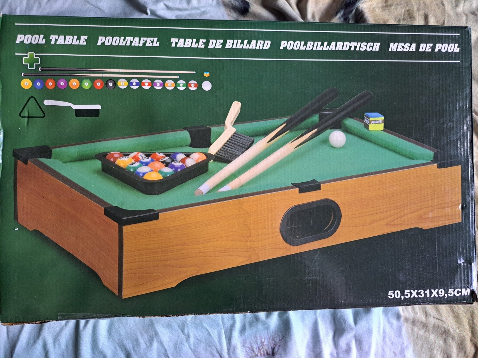 Mini Pooltafel - Draagbaar en Compleet, Sport en Fitness, Biljarten en Poolen, Ophalen, Pooltafel