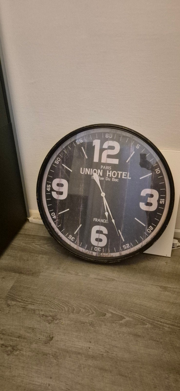 Grote wandklok Union Hotel Parijs - Vintage stijl, Ophalen
