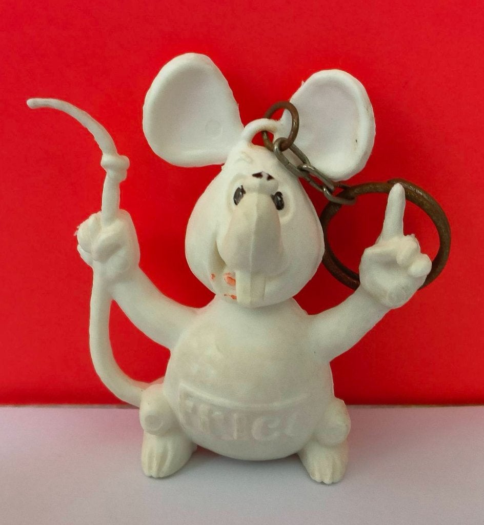Frico reclame muis sleutelhanger (niet vergeten Frico eten), Verzamelen, Ophalen of Verzenden, Zo goed als nieuw, Knuffel of Figuurtje