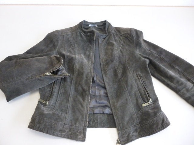kort suede leren jasje maat 36 38 bruin, izgs, Kleding | Dames, Bruin, Ophalen of Verzenden, Jasje, Maat 36 (S)