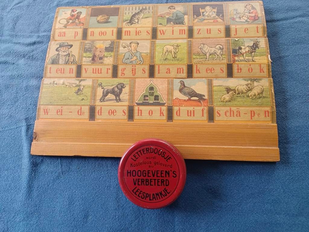 Vintage Leesplankje met Letterdoosje, Ophalen of Verzenden