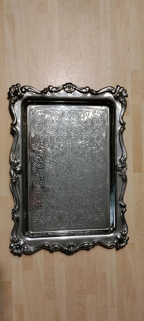 dienblad metaal, Huis en Inrichting, Woonaccessoires | Dienbladen, Gebruikt, Ophalen of Verzenden, Met opstaande rand, Dienblad