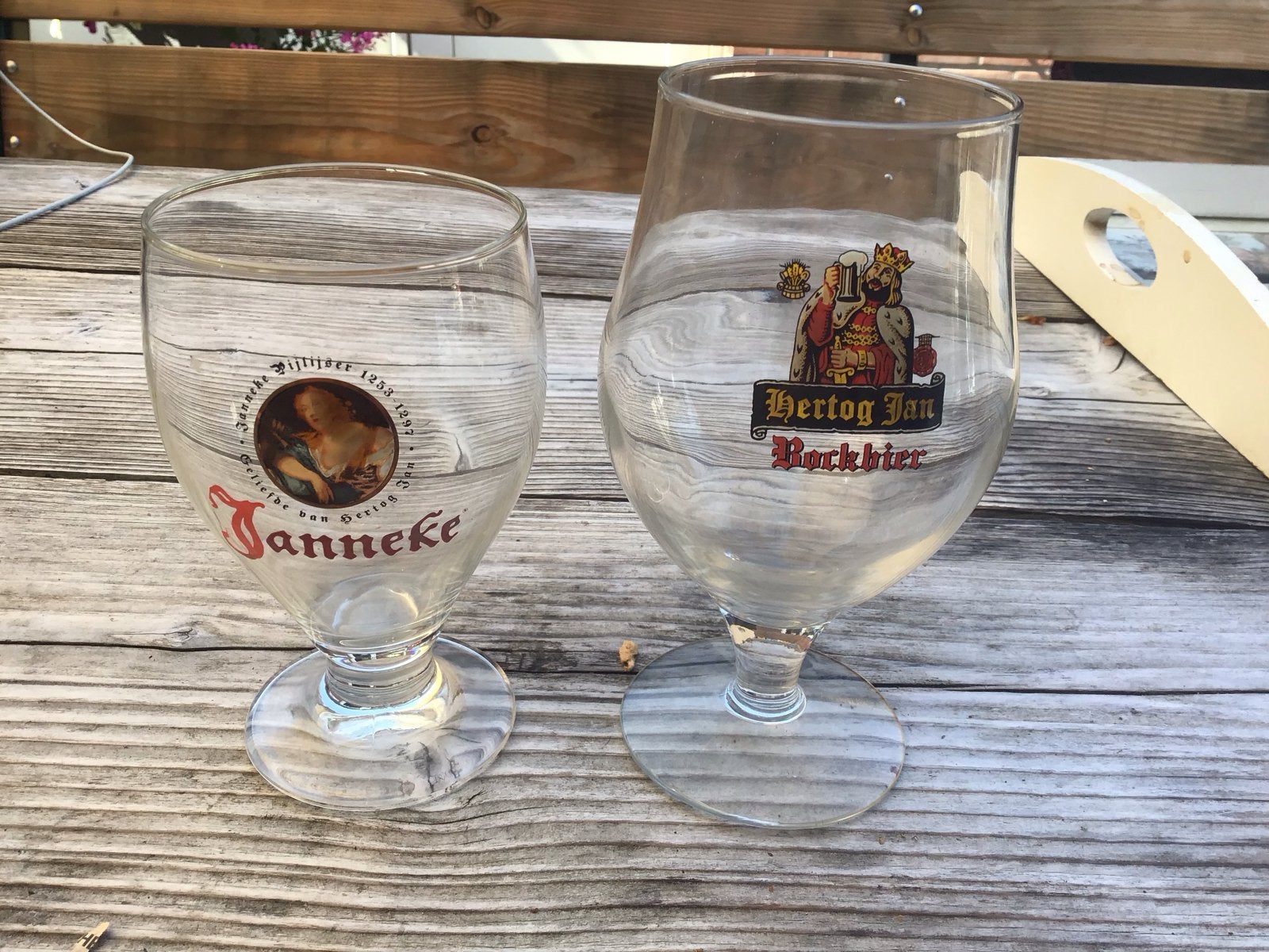 Bierglazen: Janneke en Hertog Jan Bokbier, Ophalen of Verzenden, Gebruikt