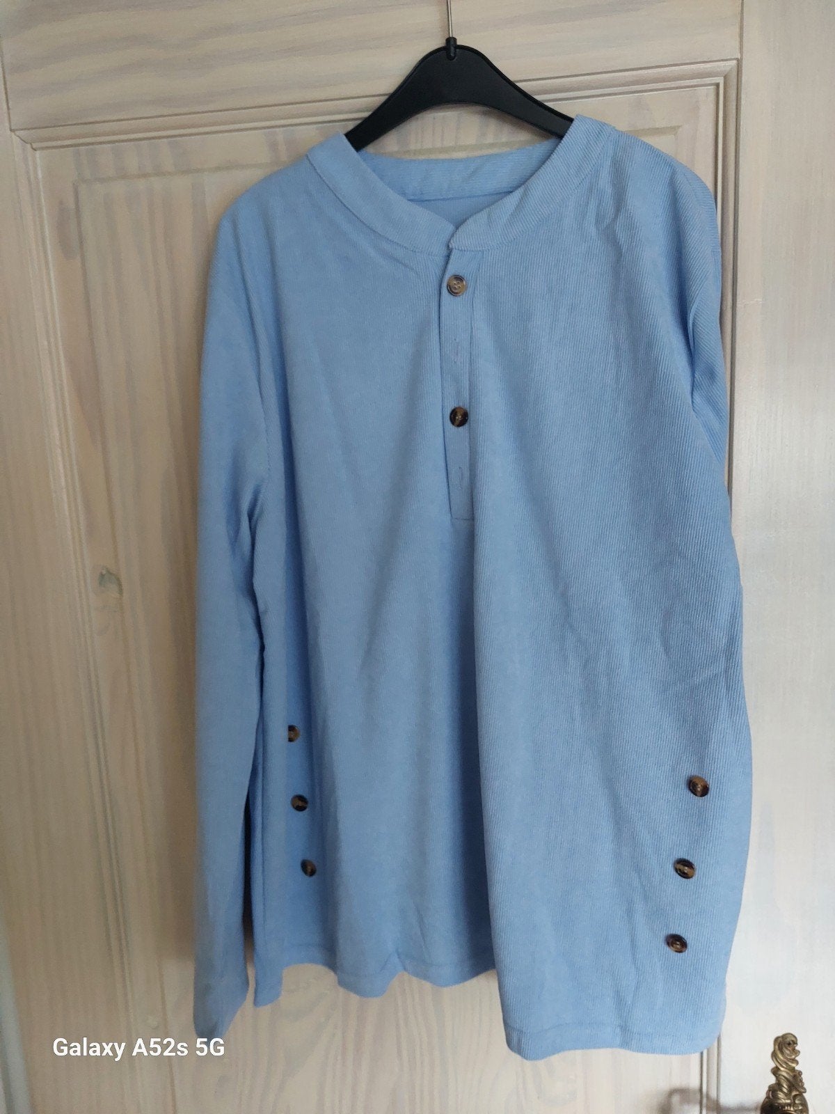 Zomertrui met knoopjes, Ophalen of Verzenden, Nieuw, Blauw, Blouse of Tuniek