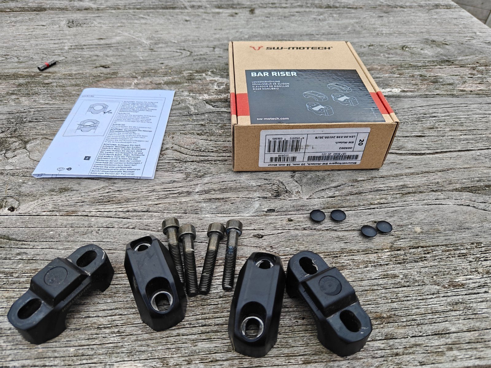 SW-Motech stuurverhogers 28mm stuur 20mm verhoging, Ophalen of Verzenden, Gebruikt