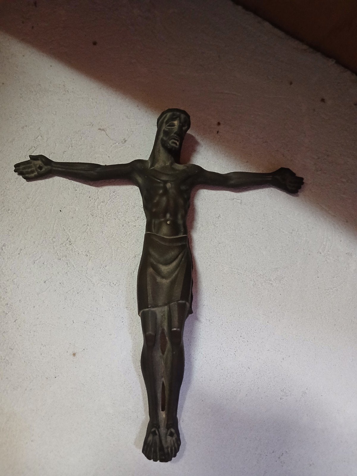 Antiek bronzen Christusbeeld - Kruisbeeld, Antiek en Kunst, Ophalen of Verzenden