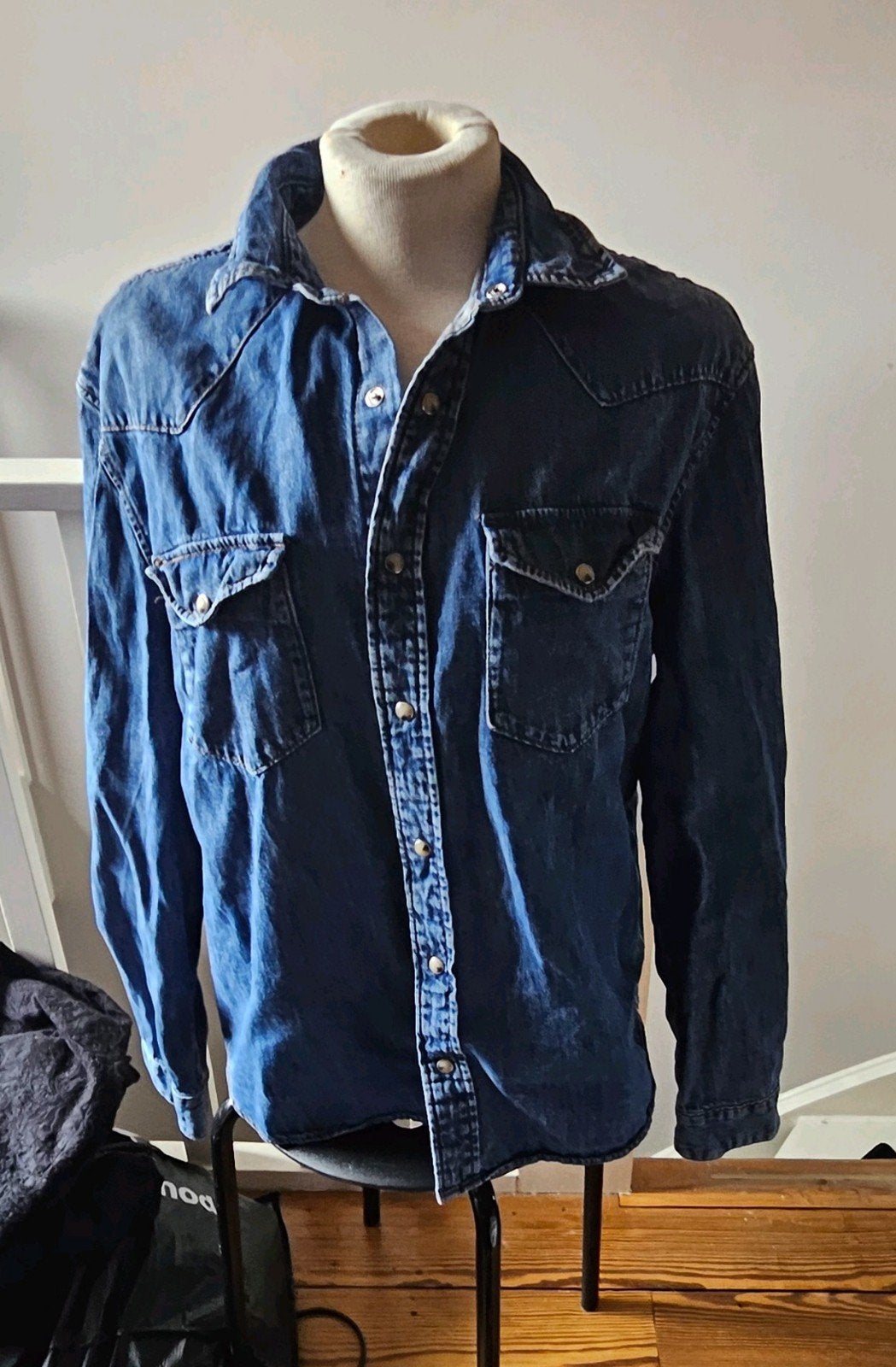 Spijker blouse maat L, Ophalen of Verzenden, Zo goed als nieuw, Maat 42/44 (L), Blauw