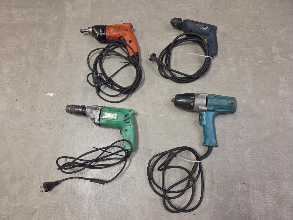 boormachines (4x), Ophalen of Verzenden, Gebruikt, Boormachine