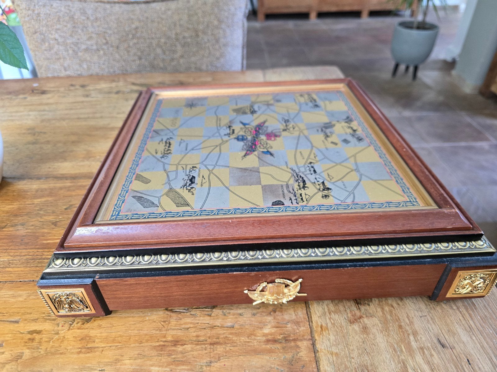 Uniek Waterloo Schaakspel - Historisch Design, Een of twee spelers, Ophalen of Verzenden, Zo goed als nieuw, Onbekend
