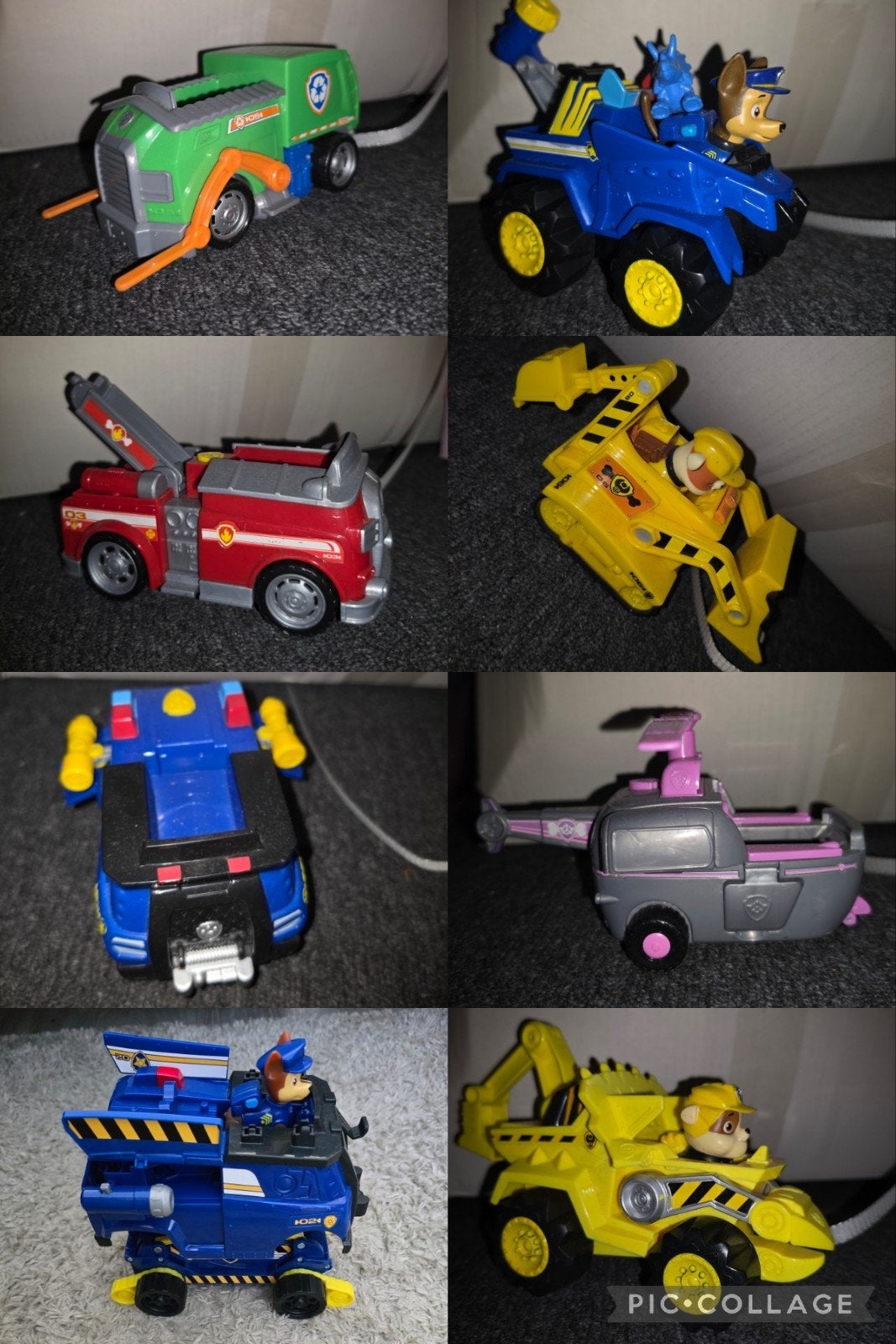 Paw Patrol Voertuigen: 8 stuks met en zonder figure, Ophalen of Verzenden, Gebruikt