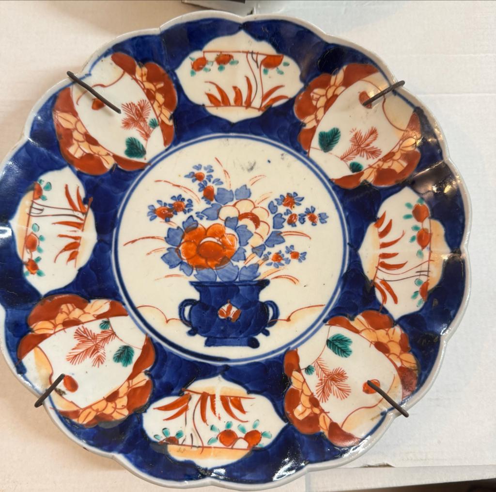 2 x Antiek Japans Imari Porseleinen Bord - Handgeschilderd, Antiek en Kunst, Antiek | Porselein, Ophalen of Verzenden