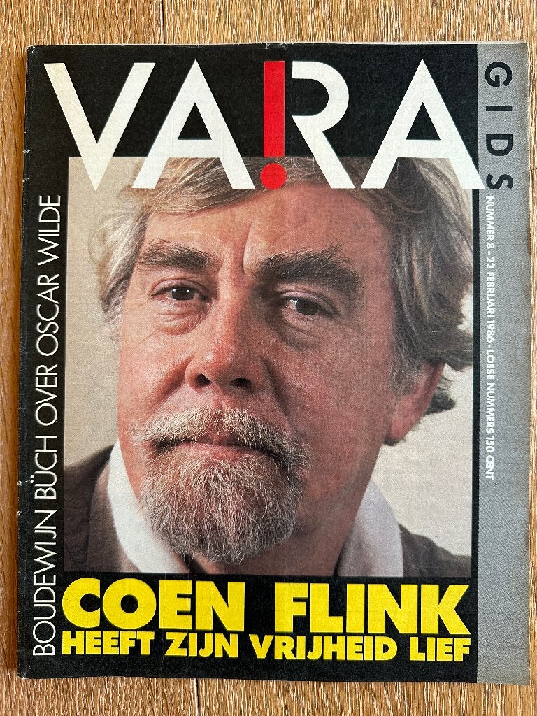 VARA Gids 22 feb 1986, met Coen Flink, Boudewijn Büch, Ophalen of Verzenden, Gelezen, Muziek, Film of Tv