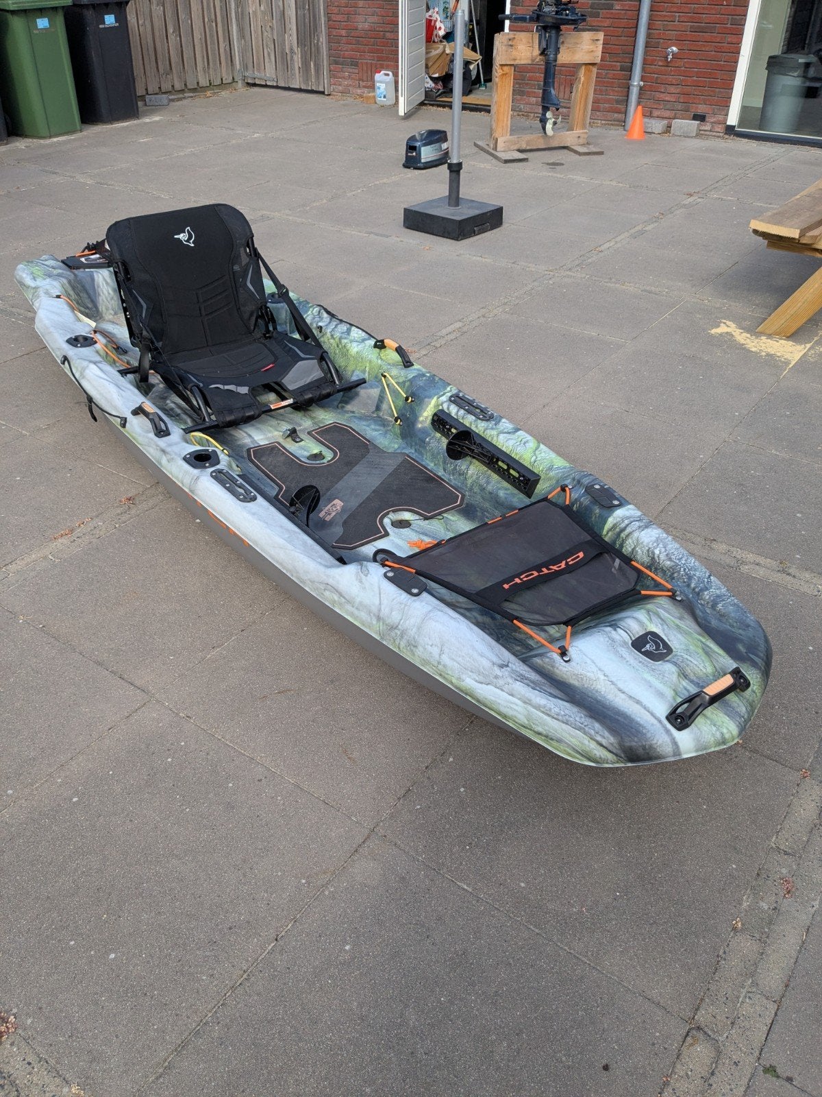 vis kano Pelican catch 110, Watersport en Boten, Ophalen, Gebruikt, Eén persoon, Canadese kano of Open kano