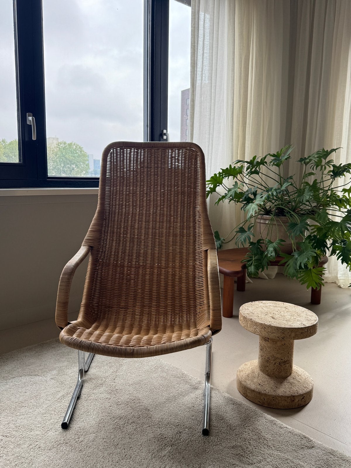Dirk van Sliedrecht rotan fauteuil, Ophalen, Minder dan 75 cm, Riet of Rotan, Zo goed als nieuw