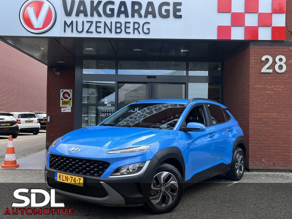 Hyundai KONA 1.6 GDI HEV Comfort // LED // VIRTUAL DISPLAY /, Auto's, Hyundai, Stof, Gebruikt, Blauw, Origineel Nederlands