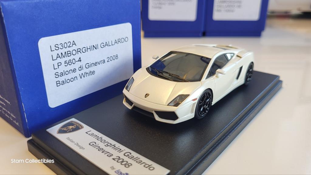Looksmart LS302A Lamborghini Gallardo LP-560-4 Geneva White, Overige merken, Auto, Ophalen of Verzenden, Zo goed als nieuw