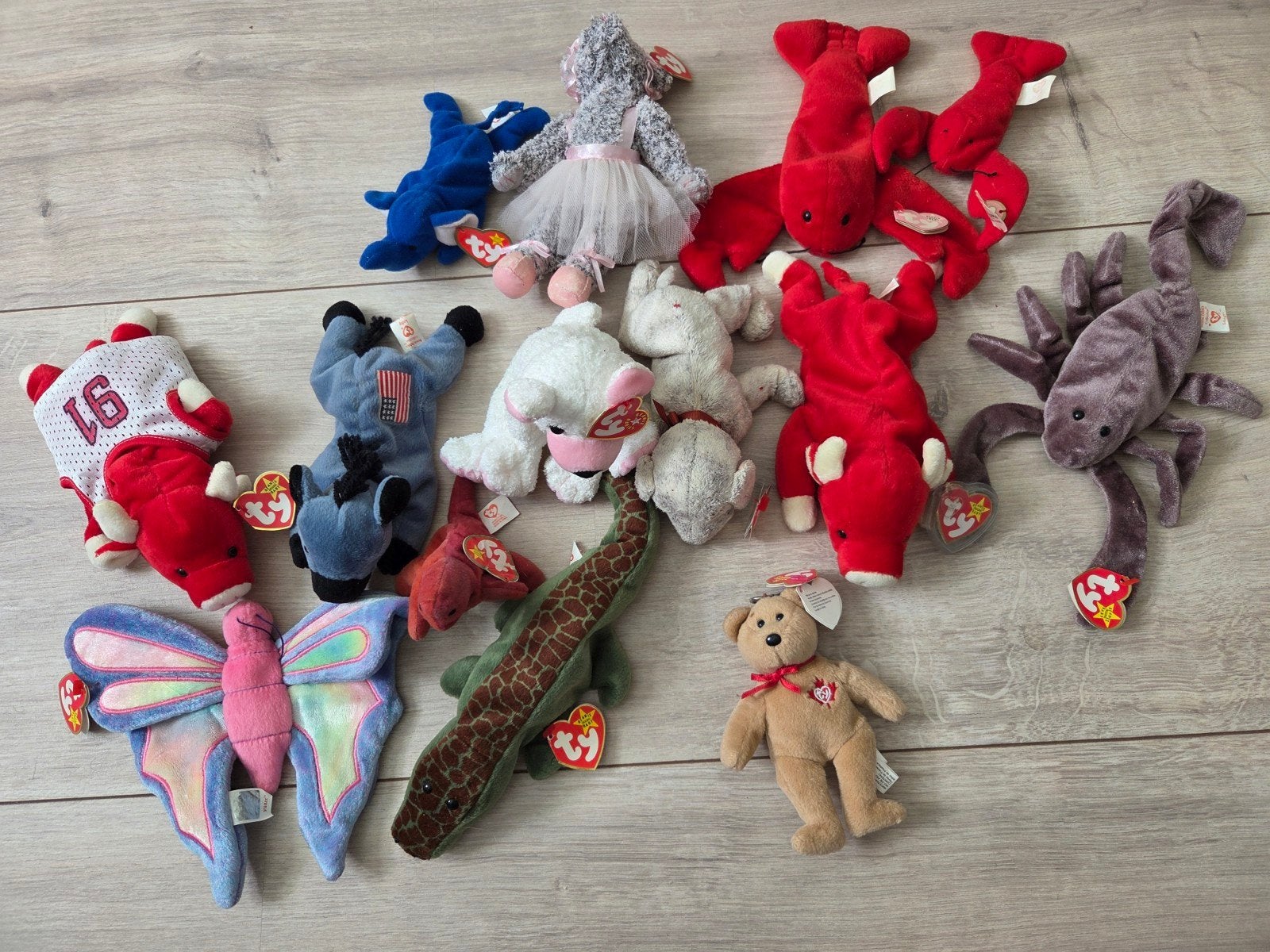 Diverse TY Beanie Babies knuffels met origineel label, Kinderen en Baby's, Speelgoed | Knuffels en Pluche, Ophalen, Zo goed als nieuw