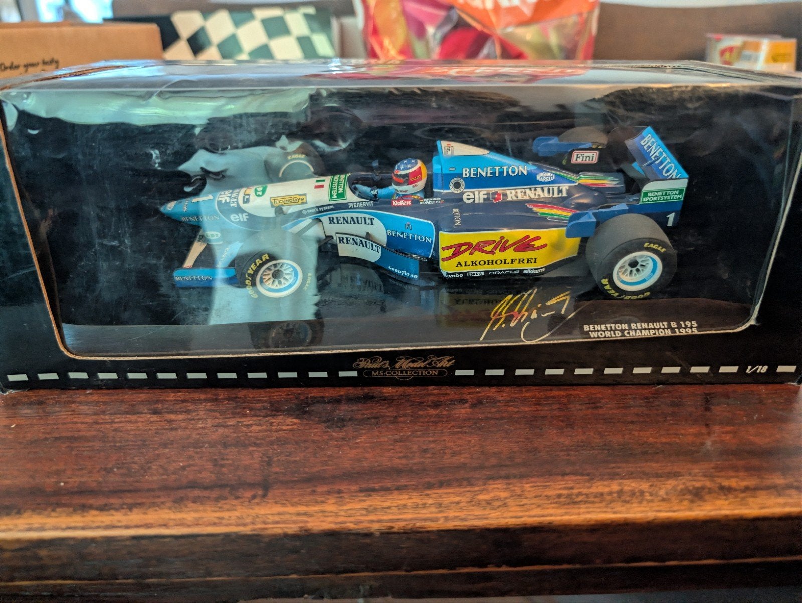 Michael Schumacher Collection Benetton Renault B 195, Hobby en Vrije tijd, Modelauto's | 1:43, Ophalen of Verzenden