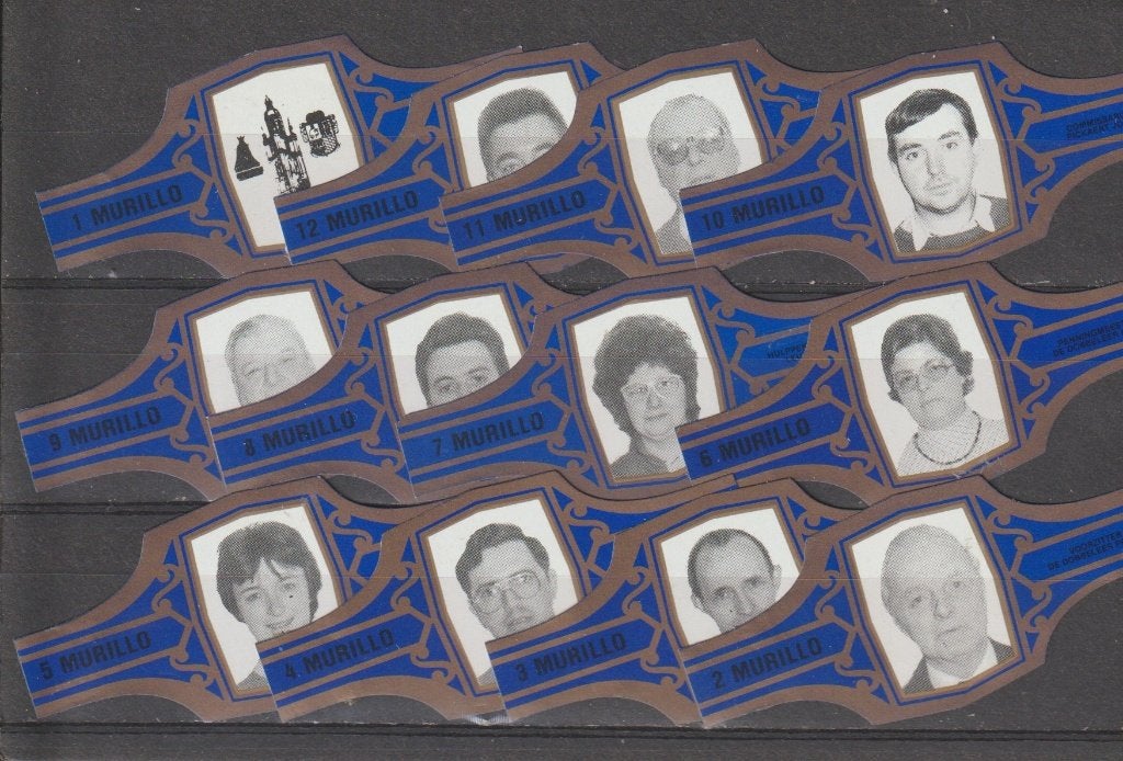 reeks    308  lokaal concordia  1-12    sigarenbanden, Ophalen of Verzenden, Zo goed als nieuw, Sigarenbandjes