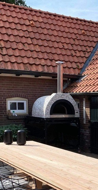 Exclusieve pizzaoven AMALFI AD90 houtgestookte steenoven, Ophalen, Houtskool, Nieuw, Vrijstaand