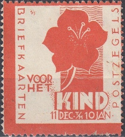 Nederland- 1935- Sluitzegel Promotie Kinderpostzegelactie, Postzegels en Munten, Verzenden, T/m 1940, Postfris