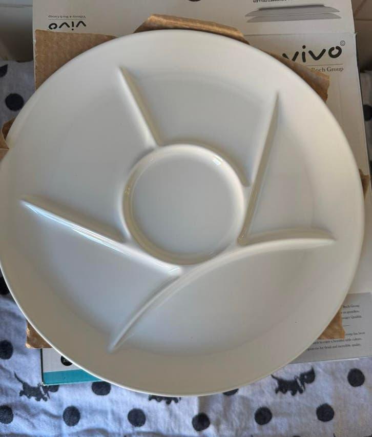 2 Villeroy & Boch Vivo Gourmet Bord - Nieuw in doos, Nieuw, Ophalen of Verzenden, Bord(en), Effen