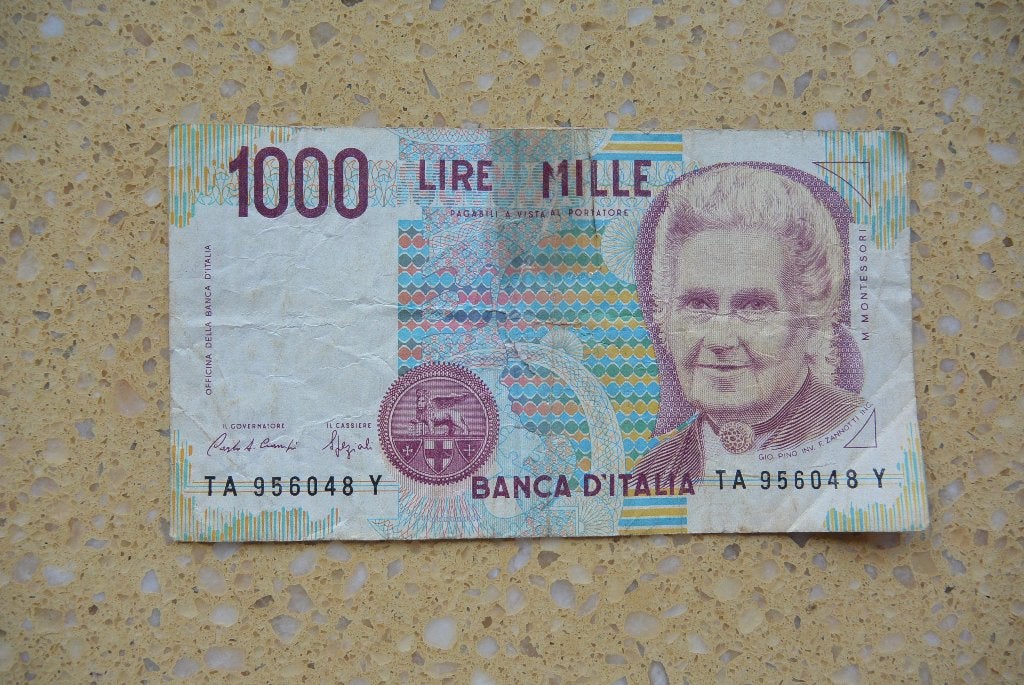 Biljet 1000 lire Italië, Ophalen of Verzenden, Italië, Los biljet