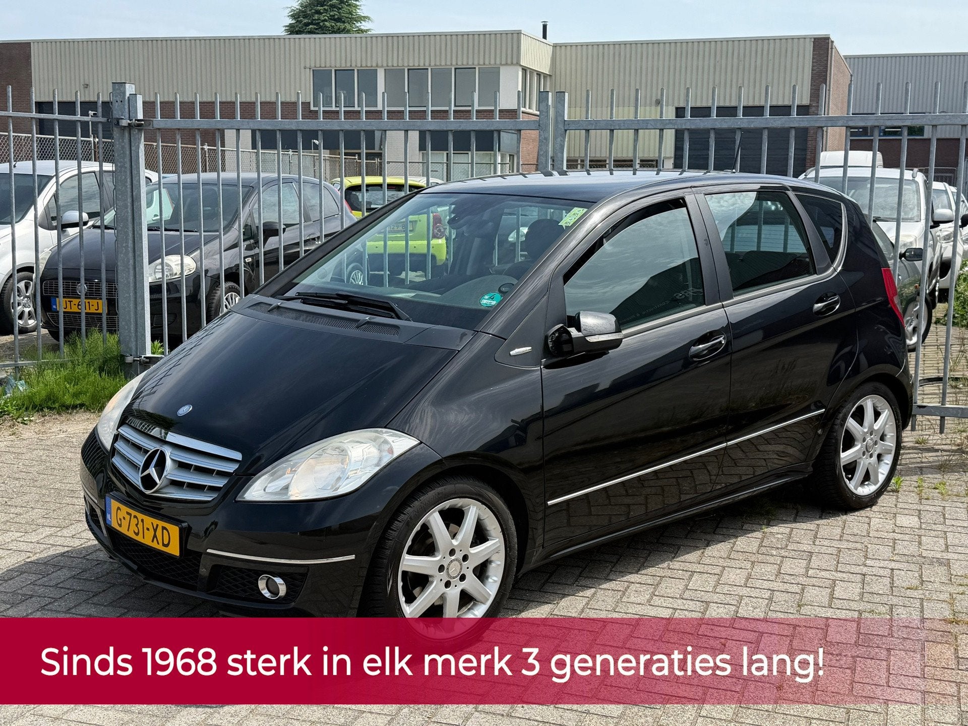 Mercedes-Benz A-klasse 200 Turbo Avantgarde 193PK 5DEURS! NA, Gebruikt, Zwart, 4 cilinders, Leder en Stof
